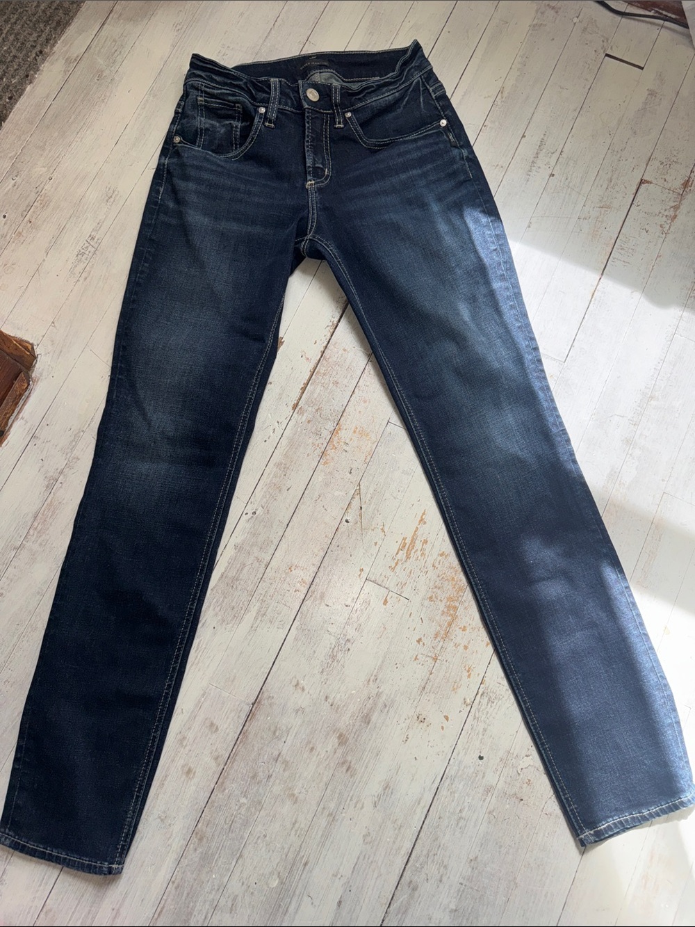 Silver Jeans Dark Indigo Skinny Jeans - Picture 5 of 7